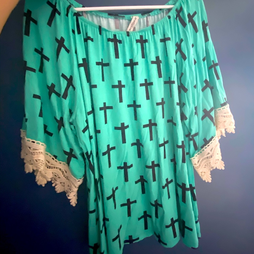 Mint green blouse